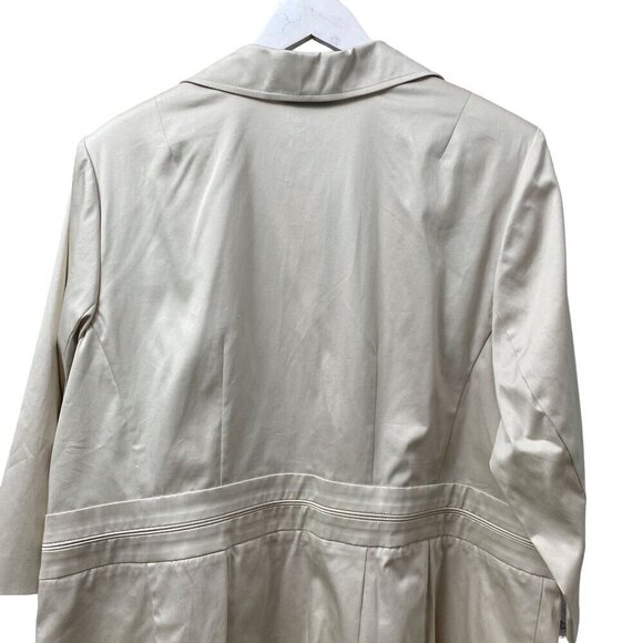 LANE BRYANT Blazer Plus Size 22/24W Khaki Tan Cotton Blend 3/4 Sleeve Jacket NWT - Picture 4 of 6